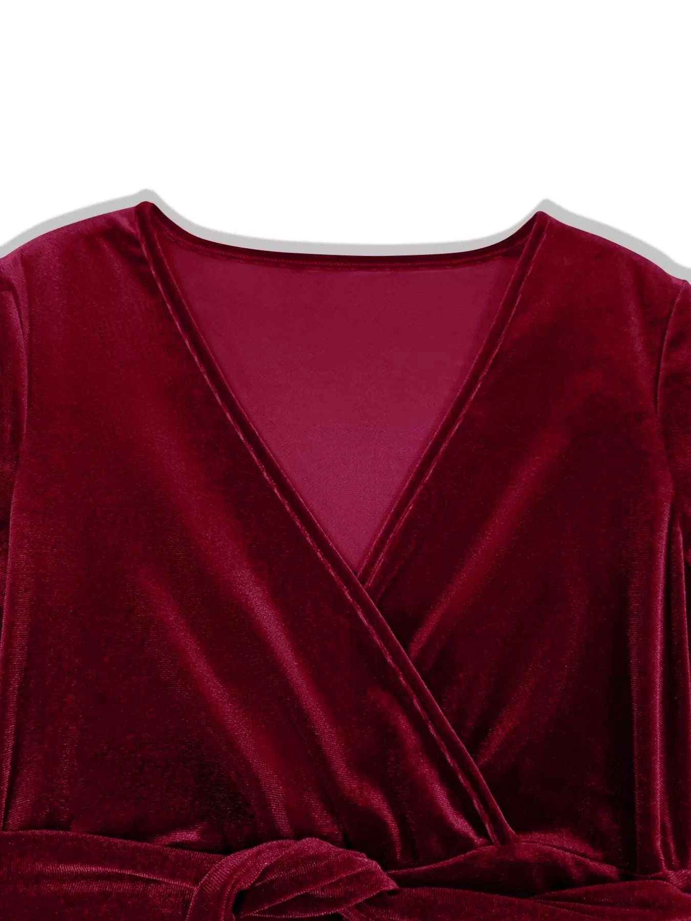 Velvet Wrap Surplice Maxi Dress WESTCLOSET