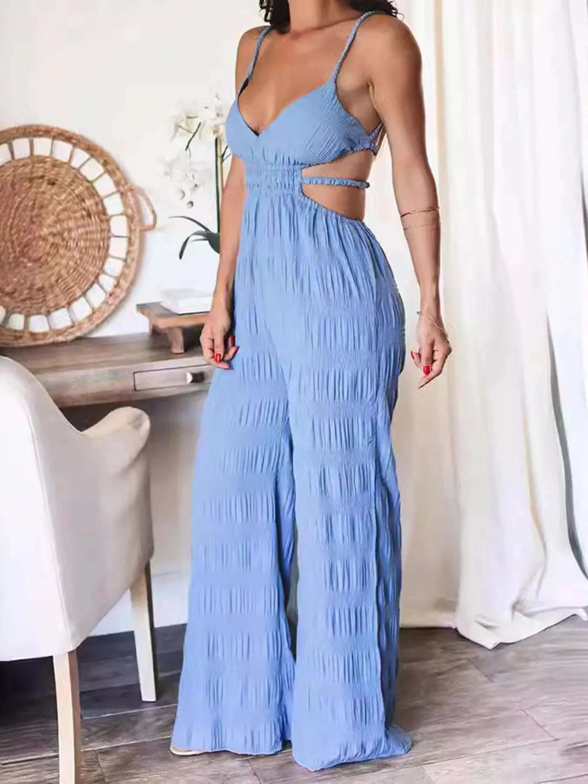 Cut-Out Wide Leg Jumpsuit WESTCLOSET