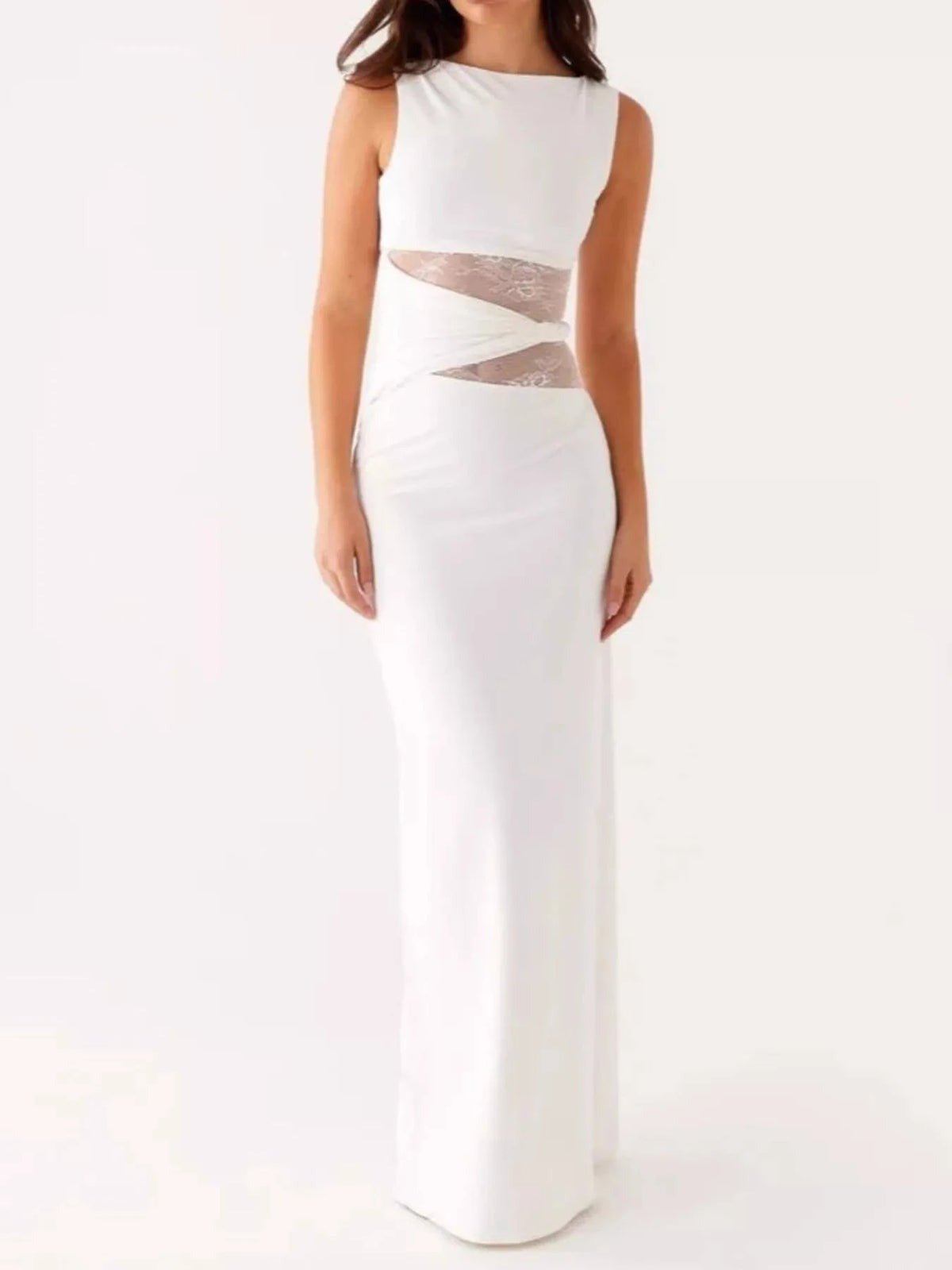 Lace Cutout Sleeveless Maxi Dress WESTCLOSET