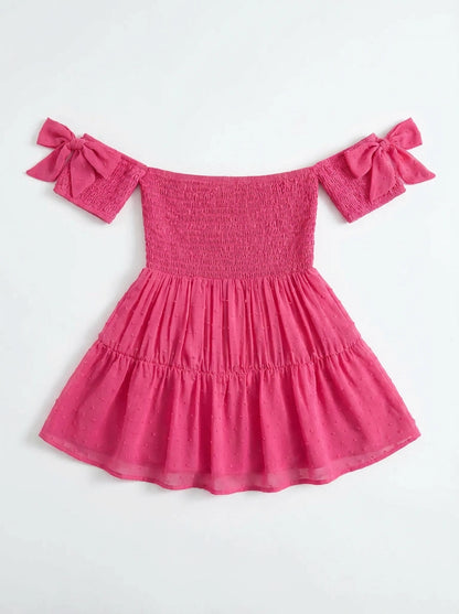 Back view of smocked blouse women chic night outfit