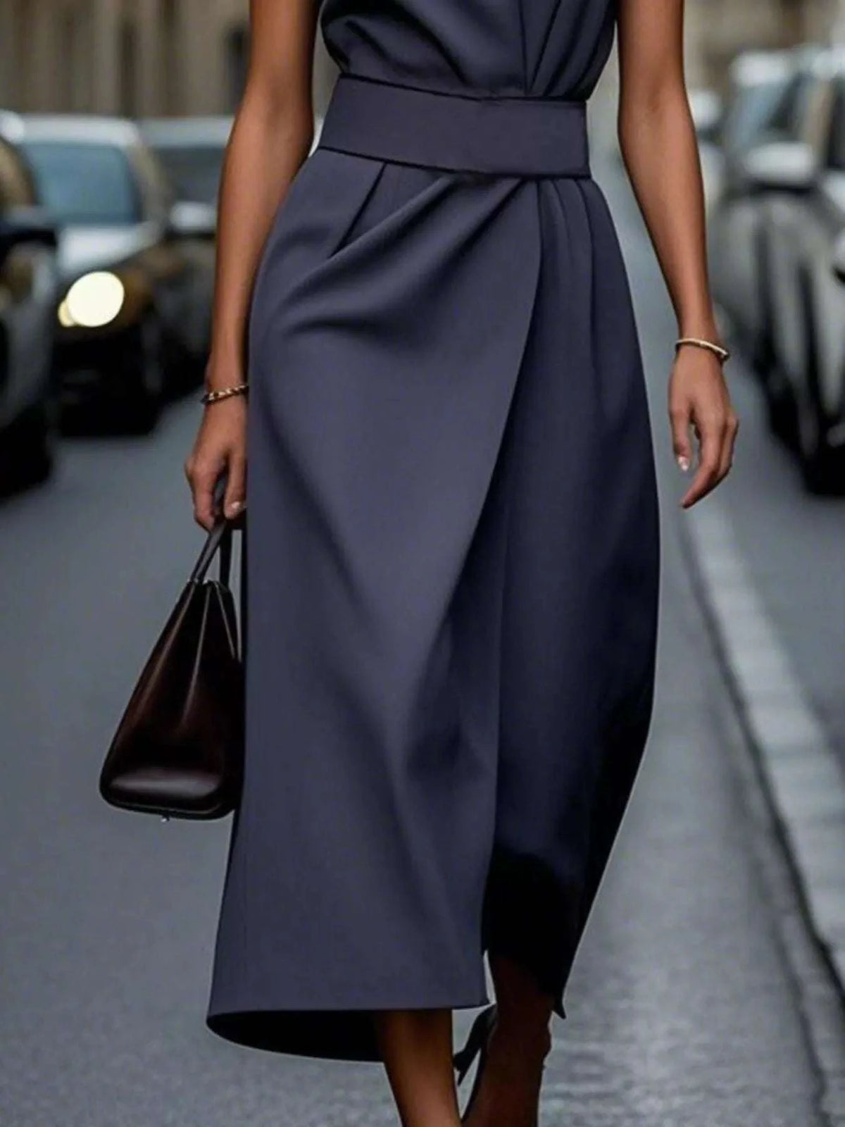 Round Neck Sleeveless Midi Dress WESTCLOSET