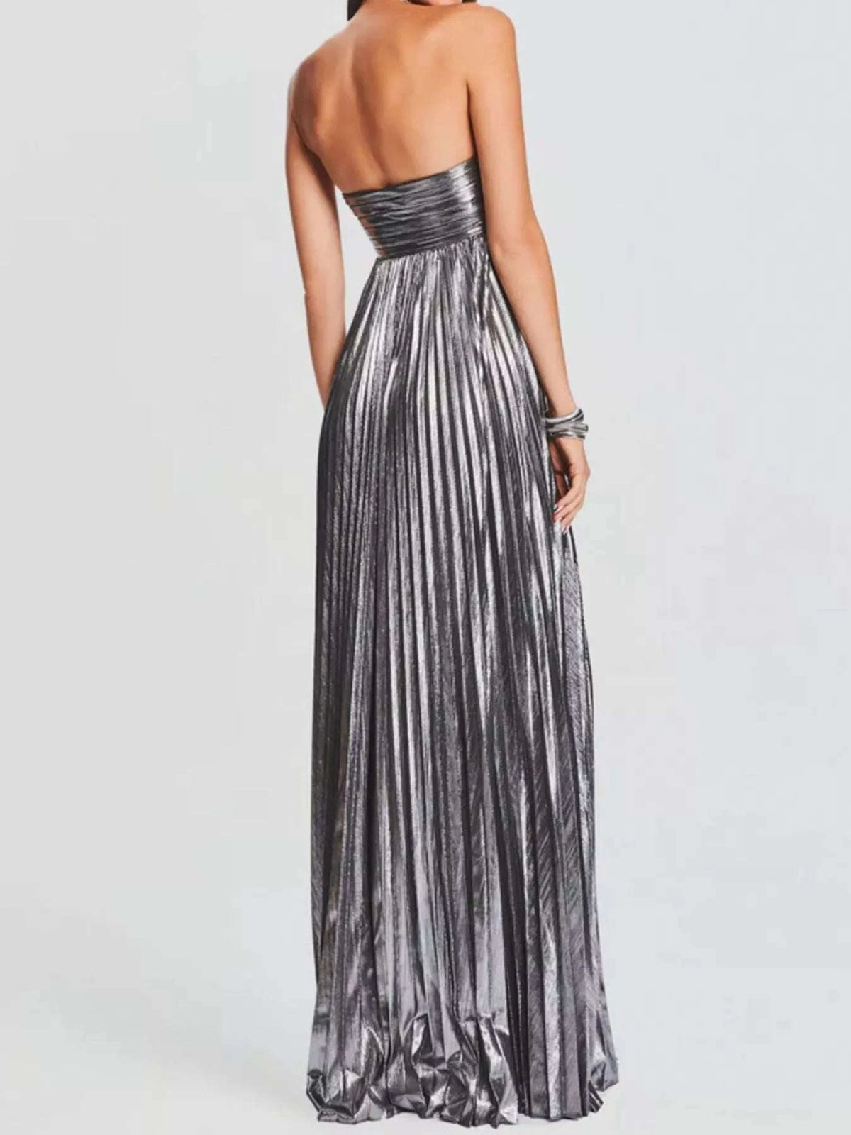 Split Sweetheart Neck Tube Maxi Dress WESTCLOSET