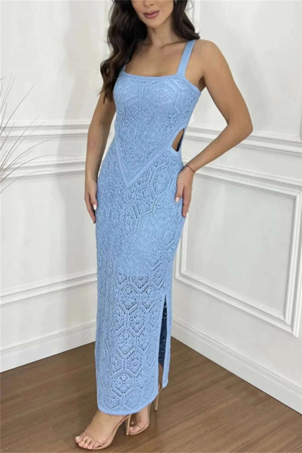 Cutout Side Slit Maxi Tank Dress WESTCLOSET