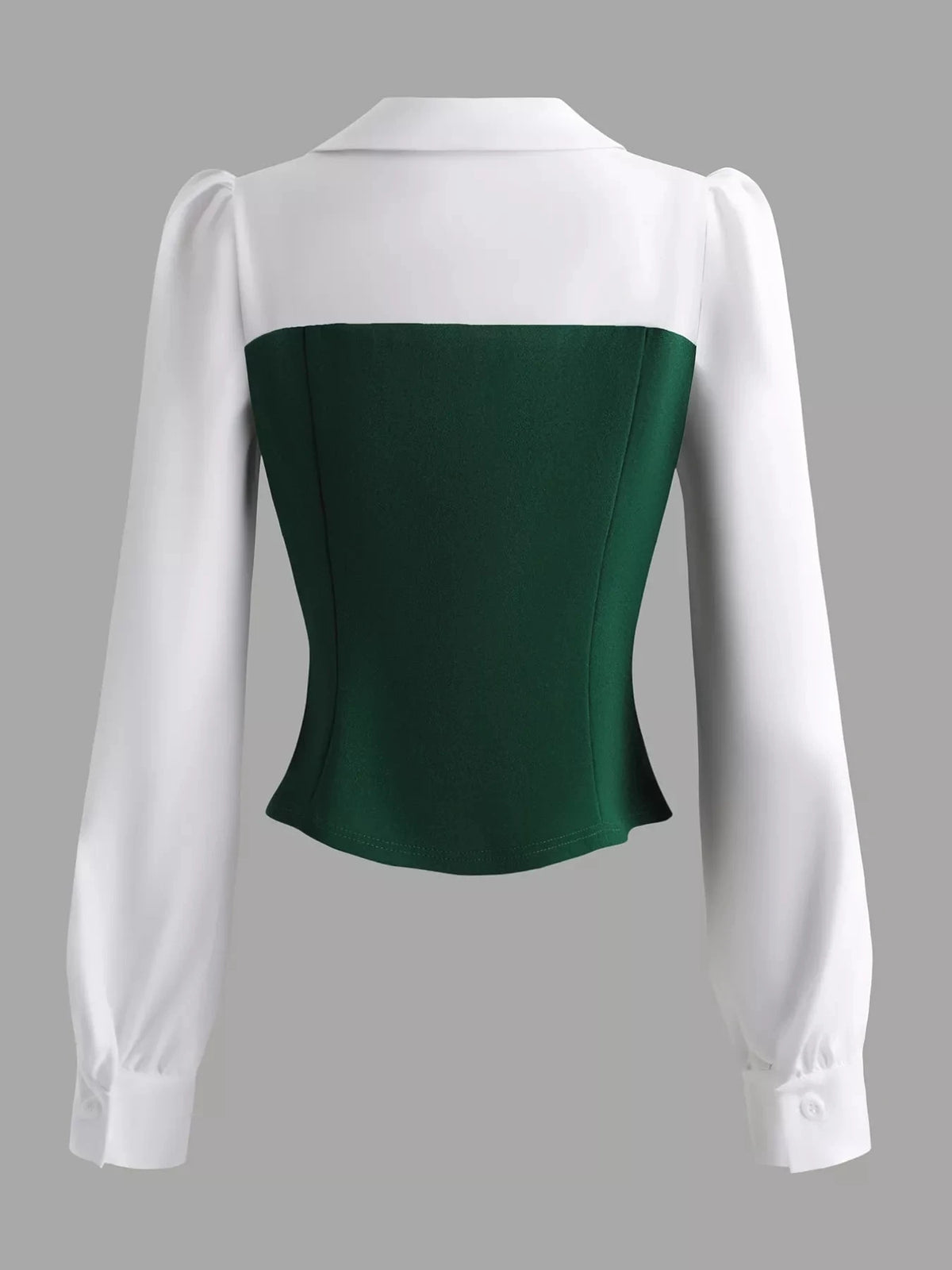 Two Tone Long Sleeve Top and Pleated Skirt Set WESTCLOSET