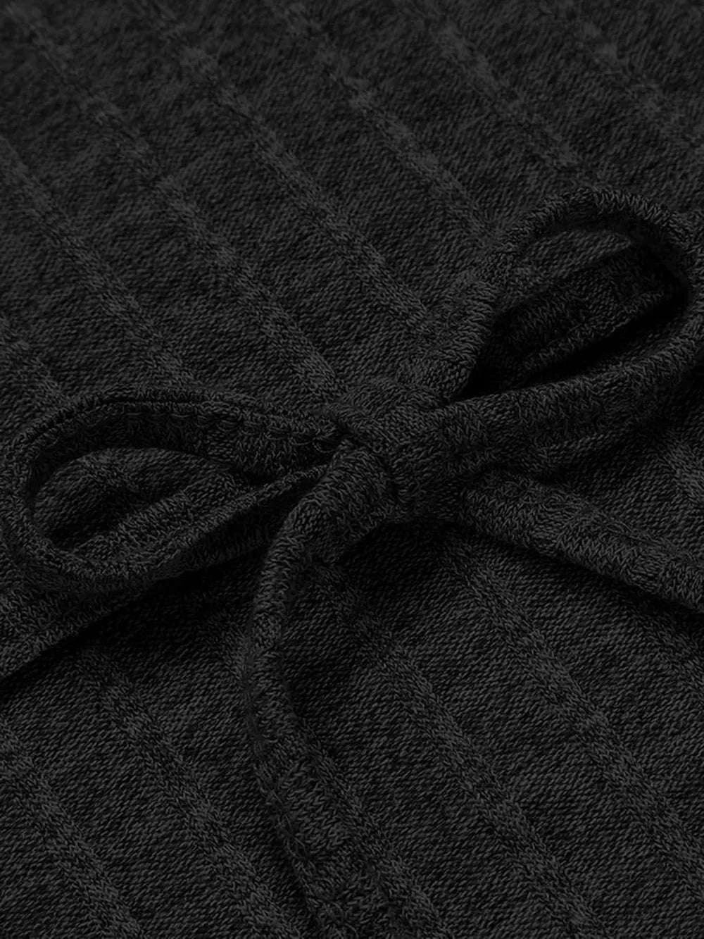 Tied Solid Lounge Nightgown with Pockets WESTCLOSET