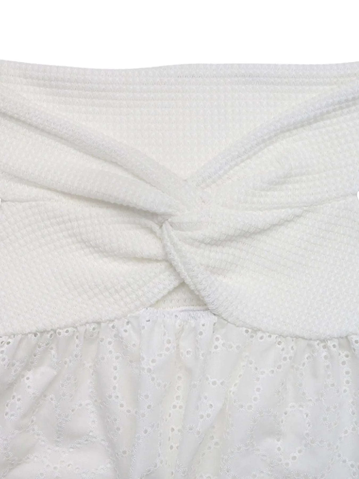 Eyelet Cutout Off-Shoulder Blouse WESTCLOSET