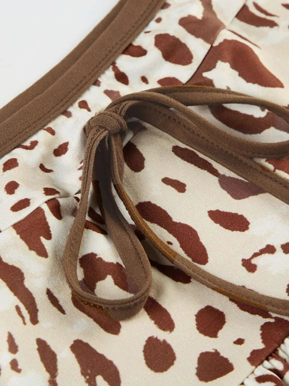 Leopard Print Strapless Top and Skirt Two-Piece Set WESTCLOSET