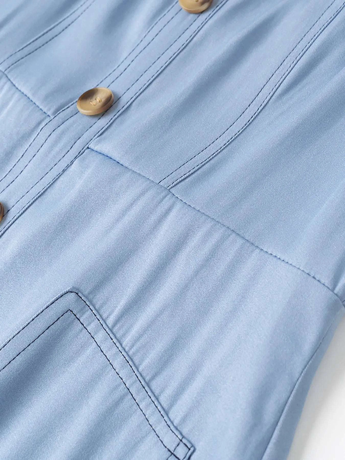 Wide Strap Sweetheart Neck Denim Dress WESTCLOSET