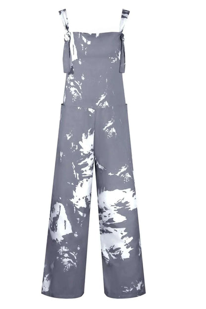 Pocketed Tie-Dye Wide Strap Overalls WESTCLOSET