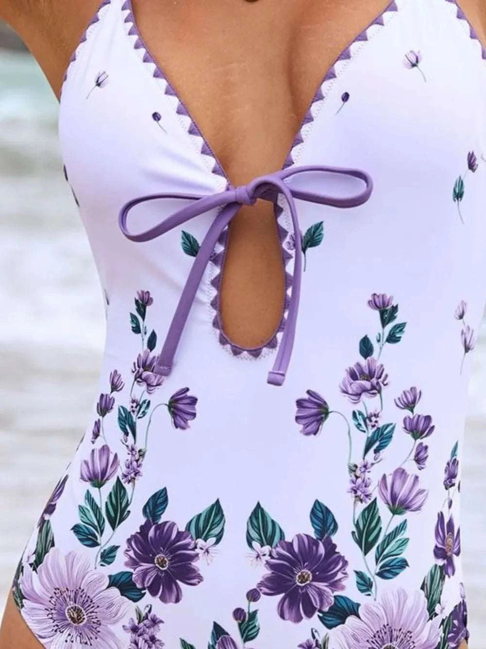 Printed Spaghetti Strap One-Piece Swimwear and Cover Up Swim Set WESTCLOSET