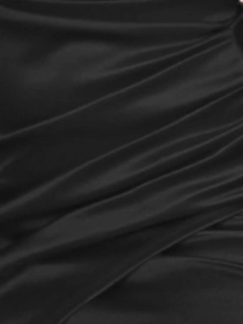 close view of Ruched Spaghetti strap Wrap Dress