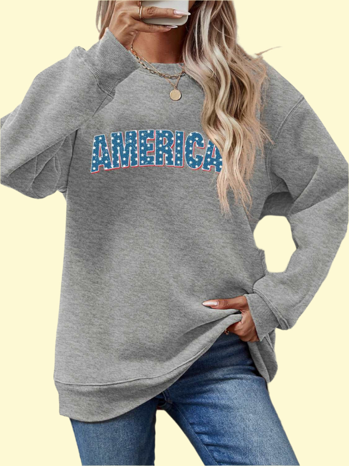 Graphic dropped shoulder sweatshirt
