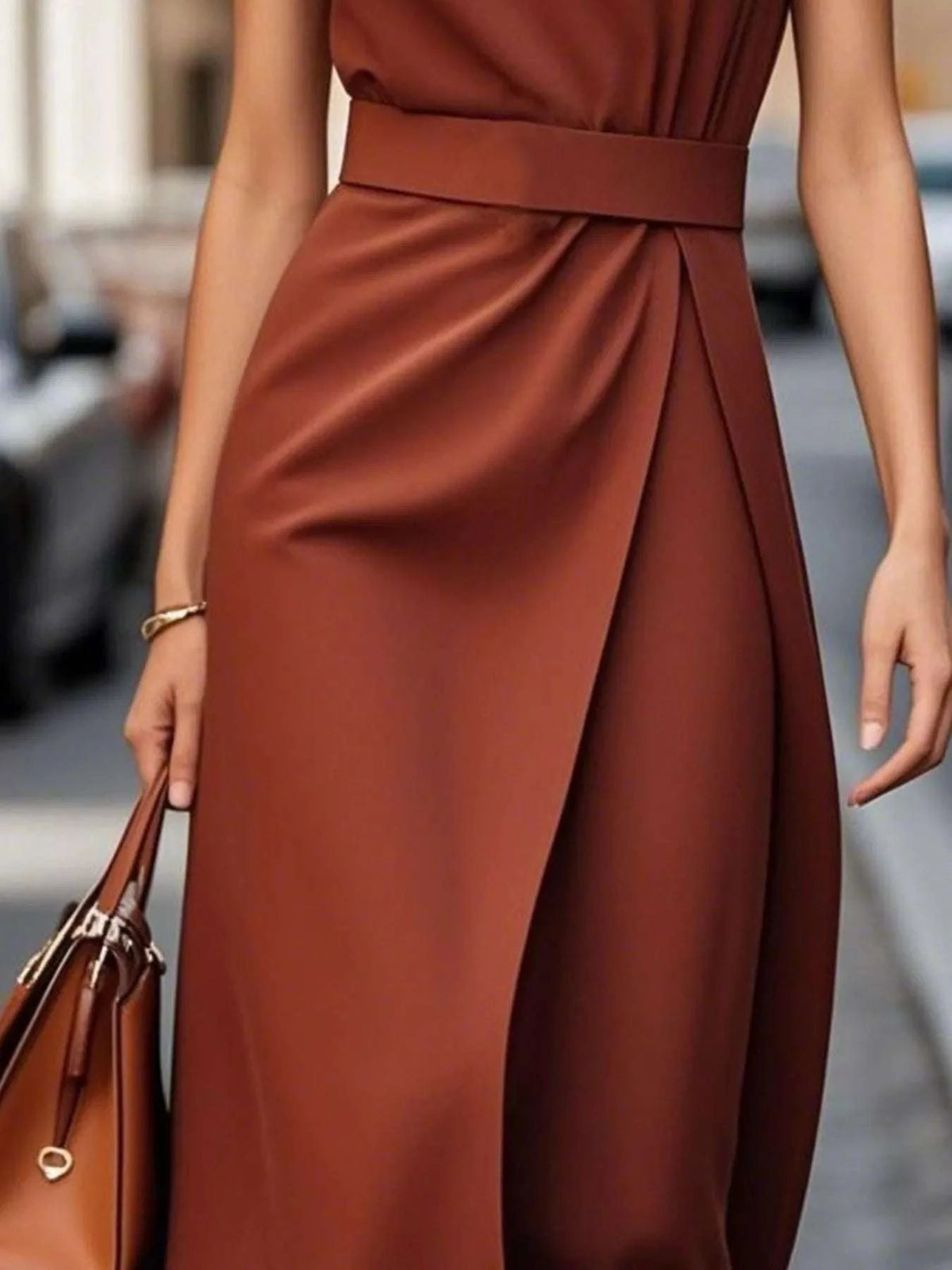 Round Neck Sleeveless Midi Dress WESTCLOSET