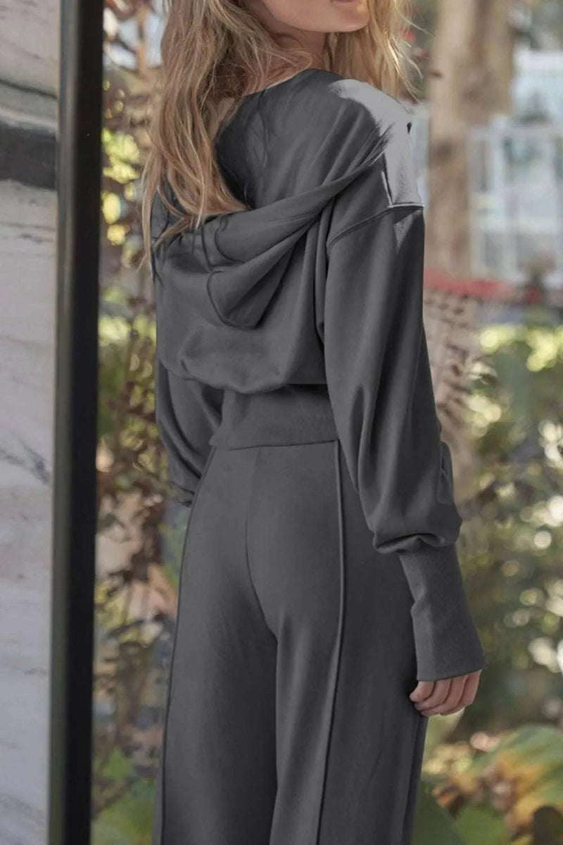 Zip-Up Hoodie and Pants Active Set WESTCLOSET