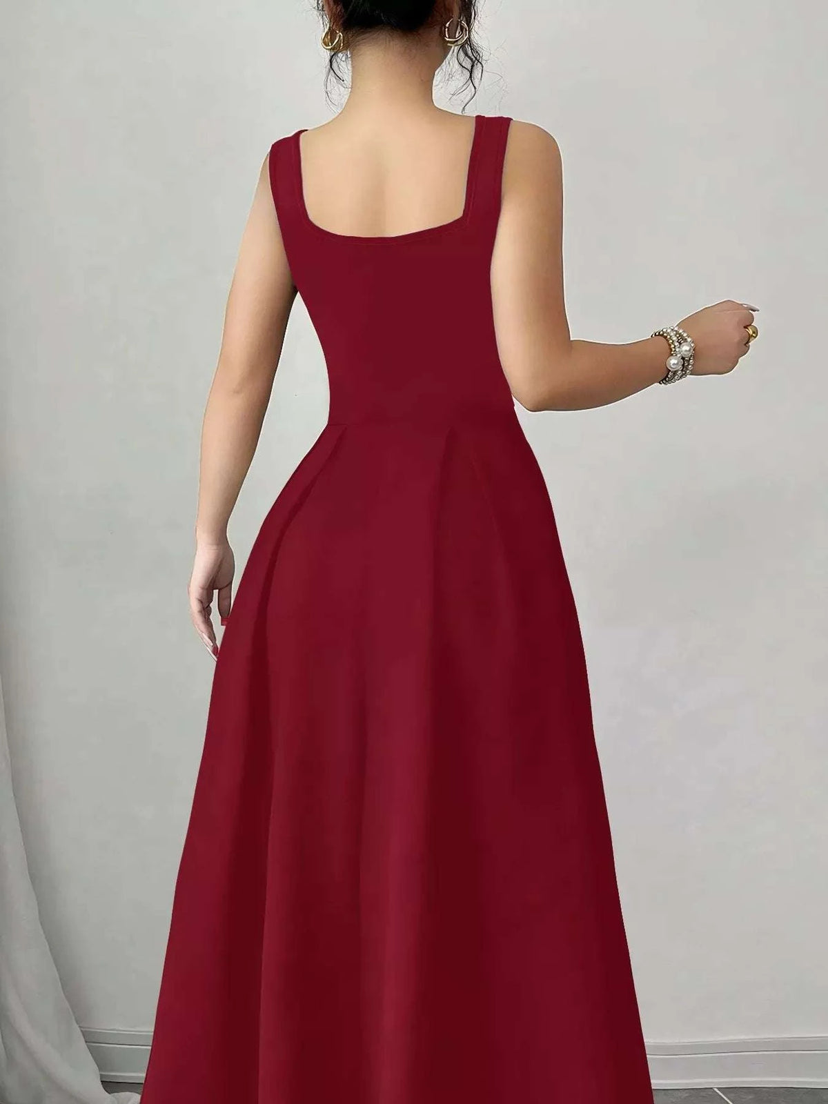 Square Neck Sleeveless Maxi Tank Dress WESTCLOSET