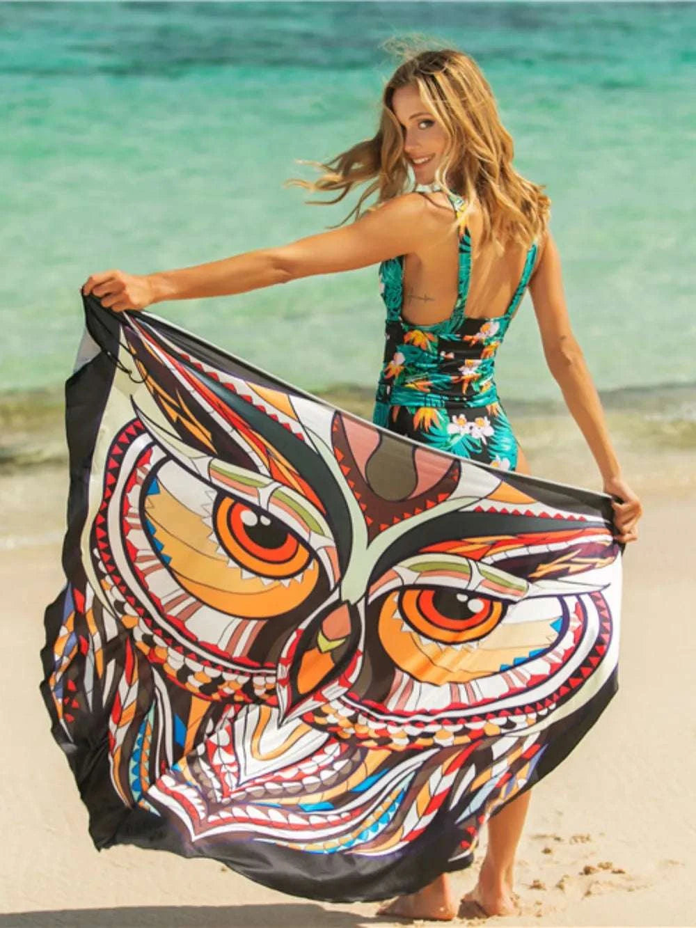 Printed Spaghetti Strap Cover Up WESTCLOSET