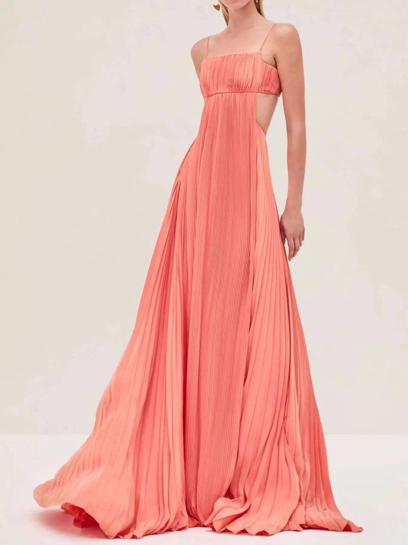 Cutout Ruched Maxi Cami Dress WESTCLOSET