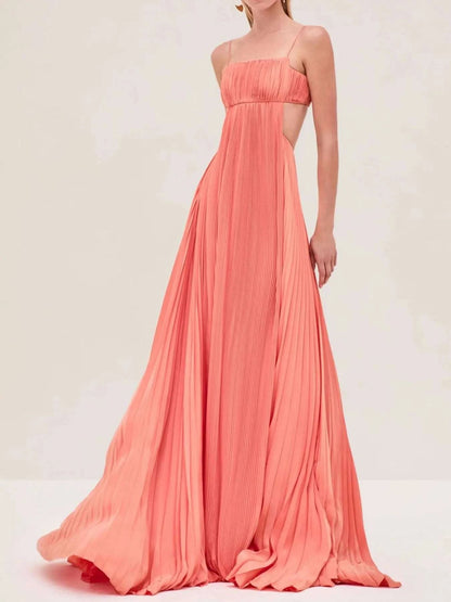 Cutout Ruched Maxi Cami Dress WESTCLOSET