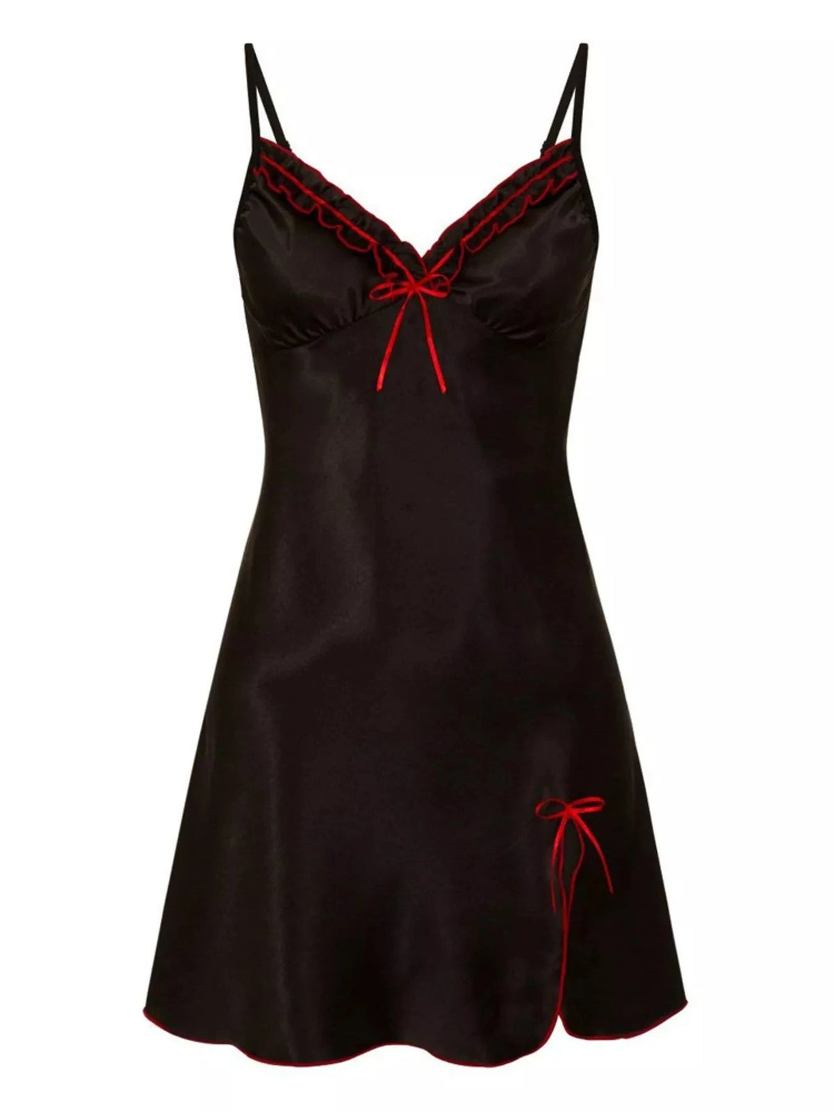 Full Size Satin Lace Trimmed Mini Slip Dress Plus Size WESTCLOSET