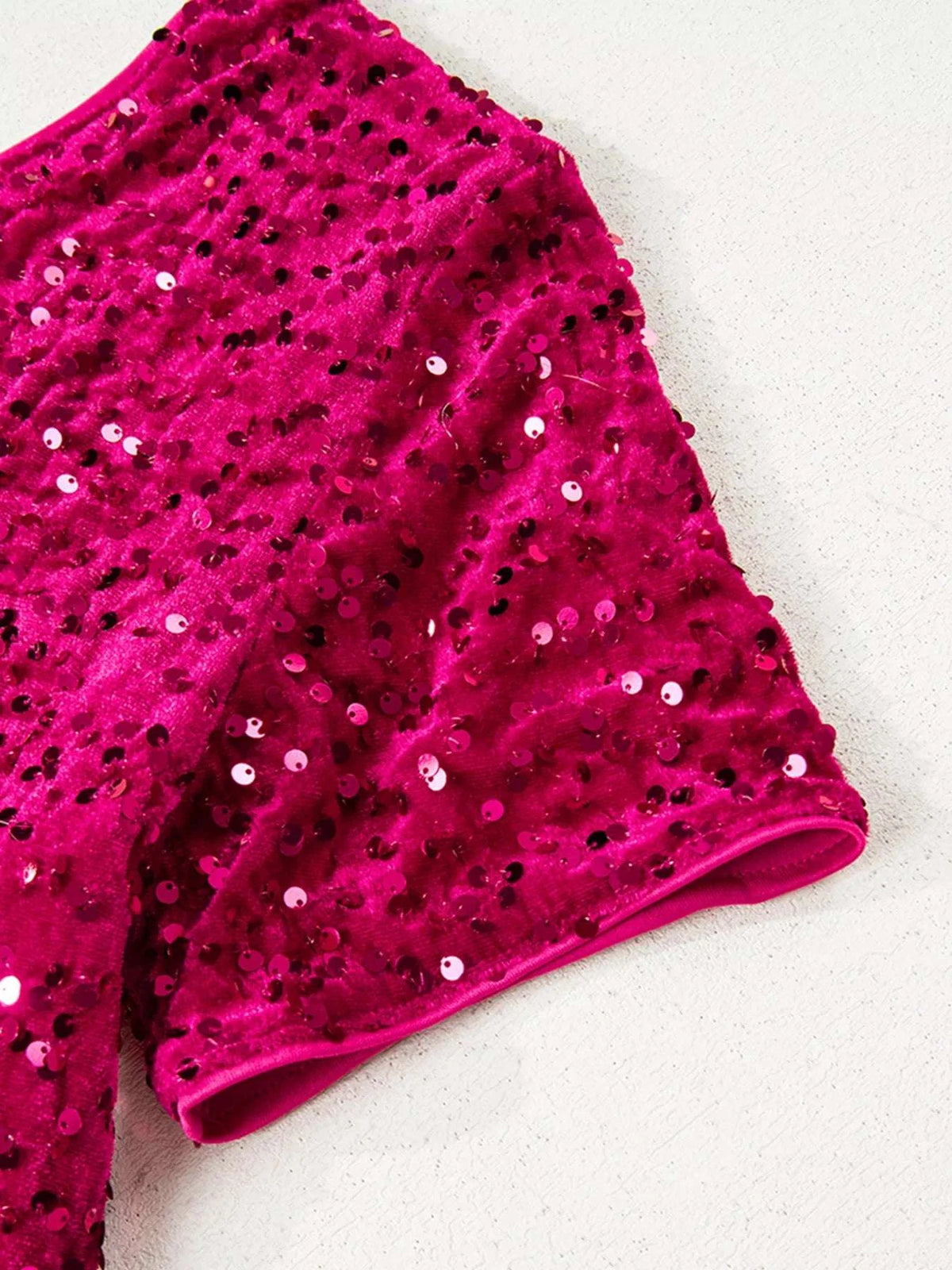 Sequin One-Shoulder Dress with High Slit WESTCLOSET