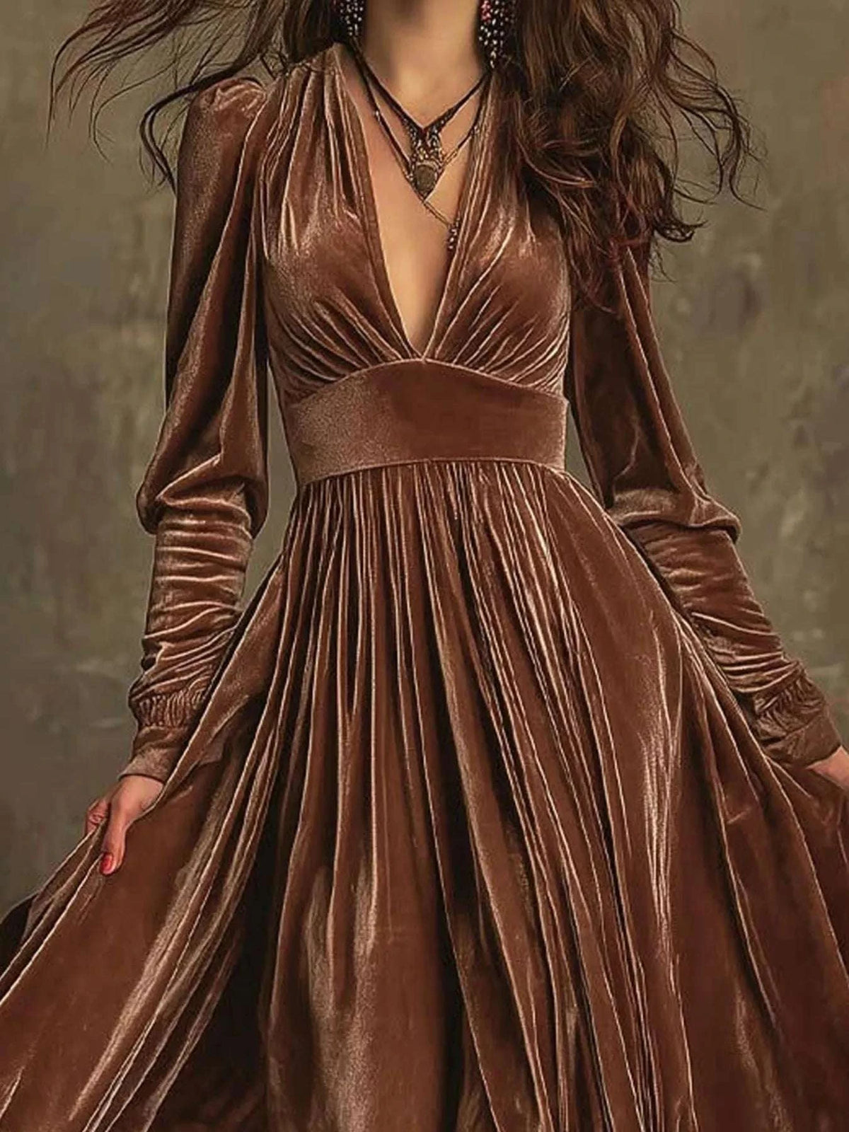 Ruffled Hem Long Sleeve Dress WESTCLOSET