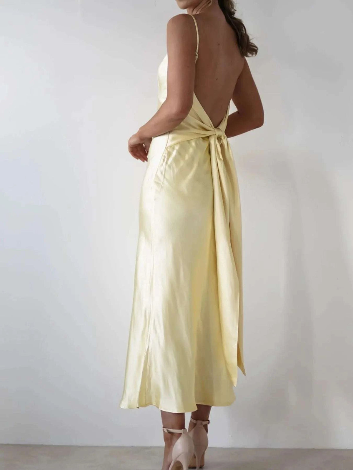 Satin Backless Cami Dress WESTCLOSET