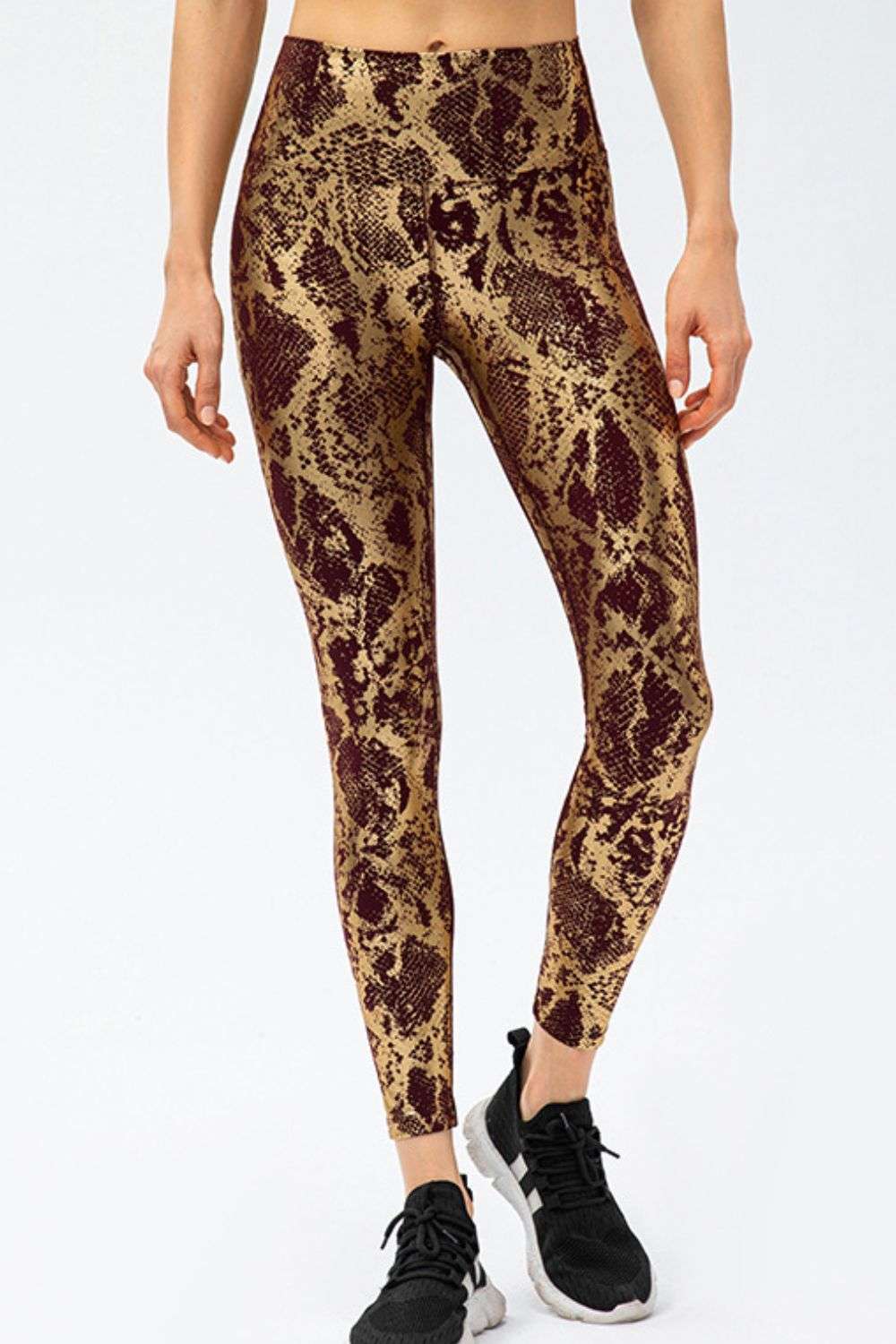 Animal Print Slim Fit Wide Waistband Long Sports Pants WESTCLOSET