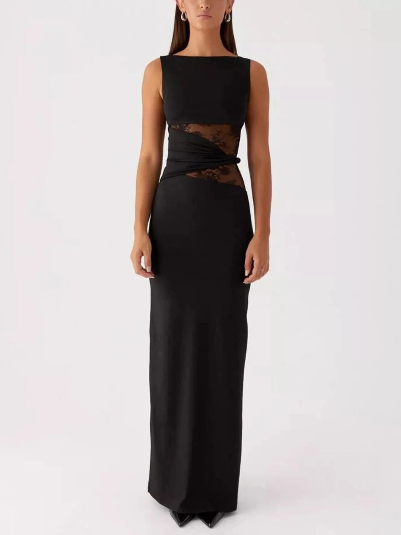 Lace Cutout Sleeveless Maxi Dress WESTCLOSET