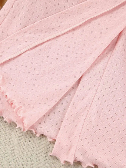 Tie Waist Kimono Sleeve Lounge Nightgown WESTCLOSET