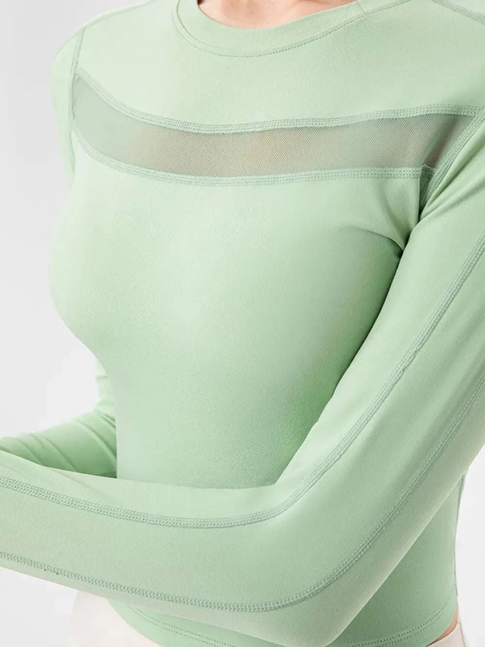 Round Neck Long Sleeve Active T-Shirt WESTCLOSET