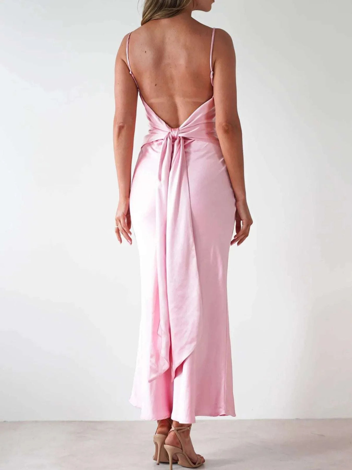 Satin Backless Cami Dress WESTCLOSET