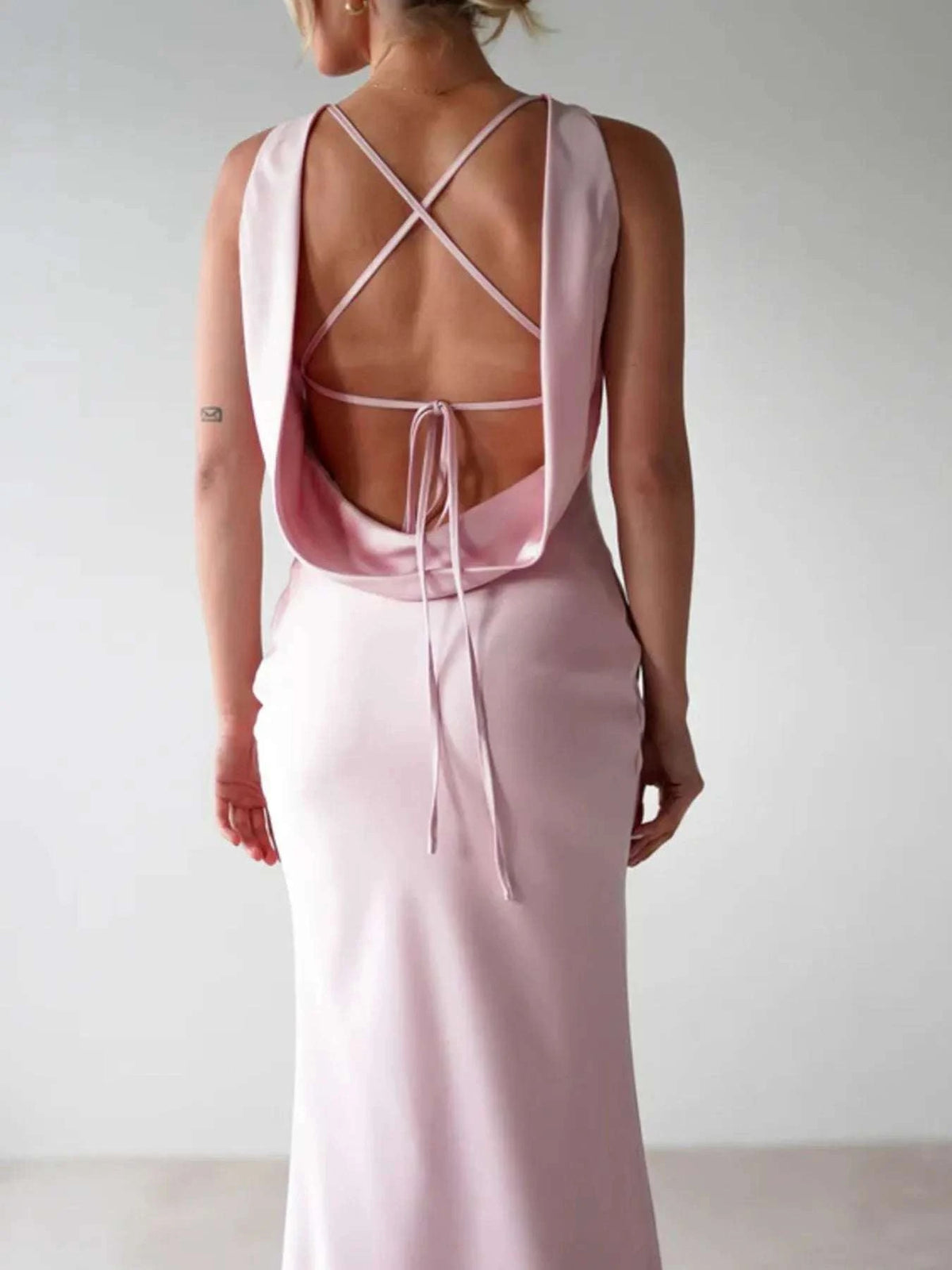 Satin Sleeveless Maxi Dress WESTCLOSET