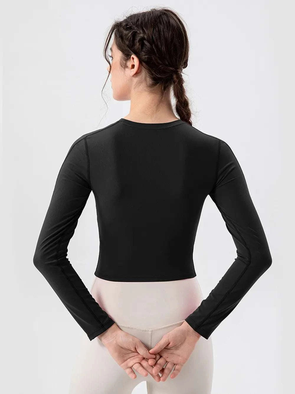 Round Neck Long Sleeve Active T-Shirt WESTCLOSET