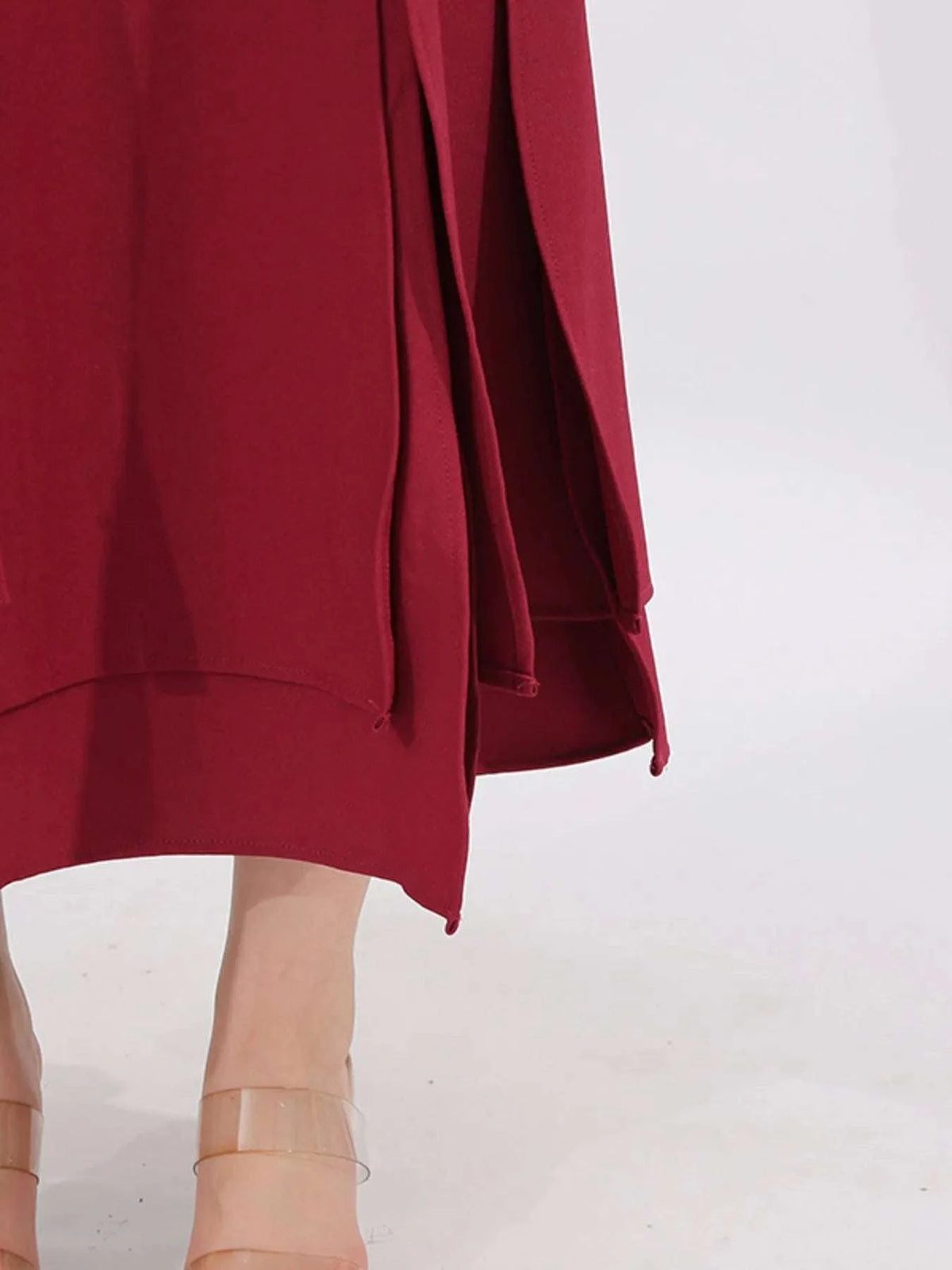 Slit Spaghetti Strap Long Sleeve Dress WESTCLOSET