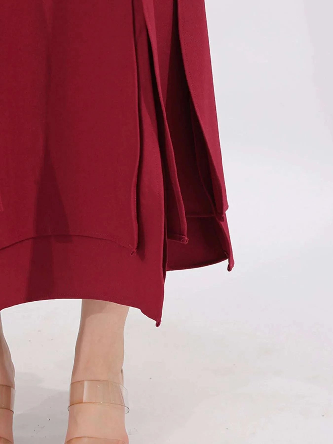 Slit Spaghetti Strap Long Sleeve Dress WESTCLOSET
