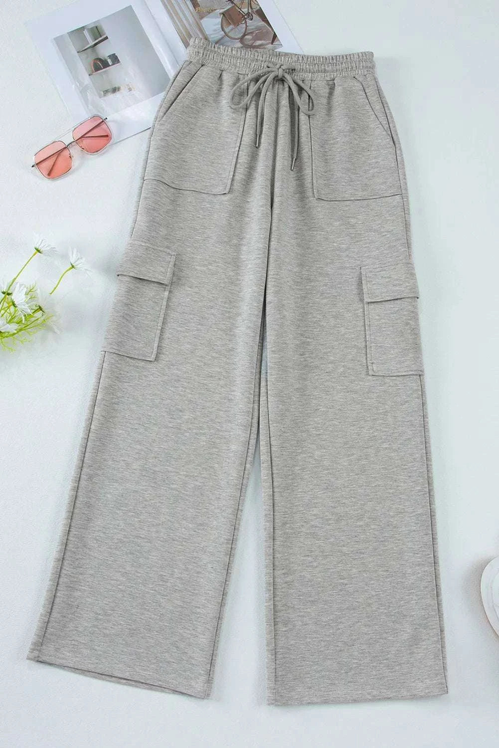 Drawstring Active Pants with Pockets WESTCLOSET