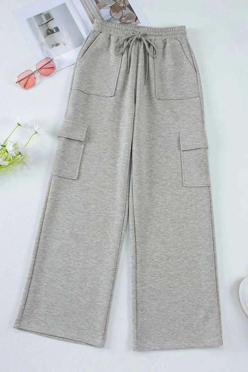 Drawstring Active Pants with Pockets WESTCLOSET