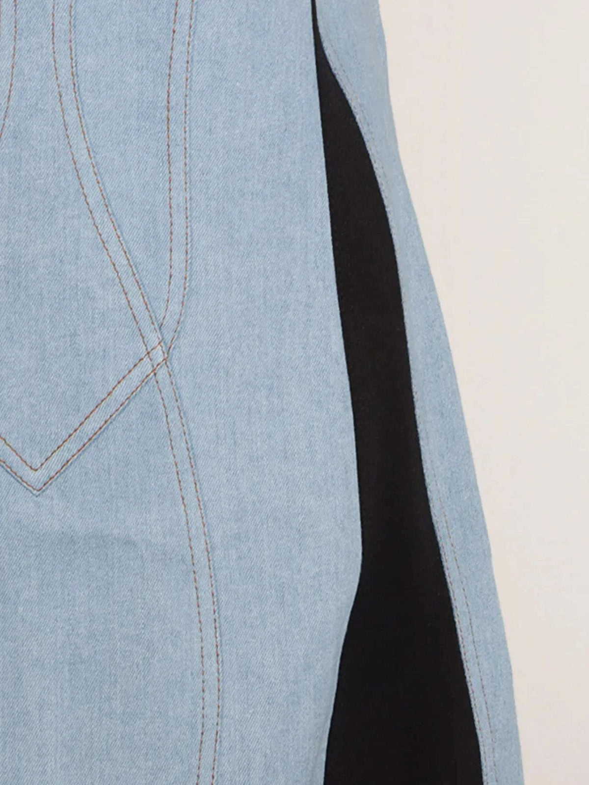 Contrast Adjustable Strap Denim Dress WESTCLOSET