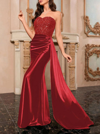 Sweetheart Neck Tube Evening Dress WESTCLOSET