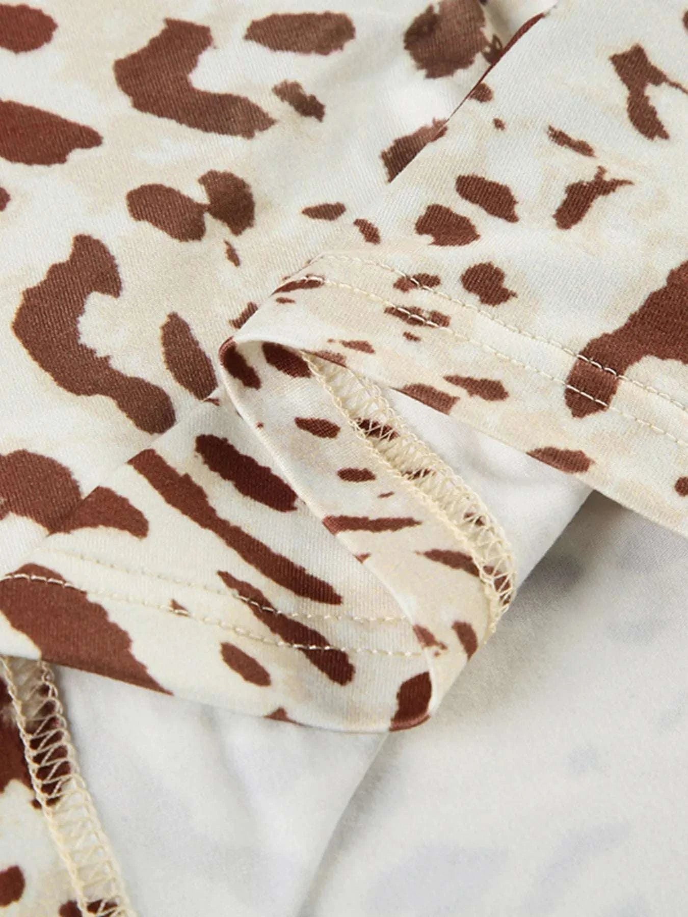 Leopard Print Strapless Top and Skirt Two-Piece Set WESTCLOSET