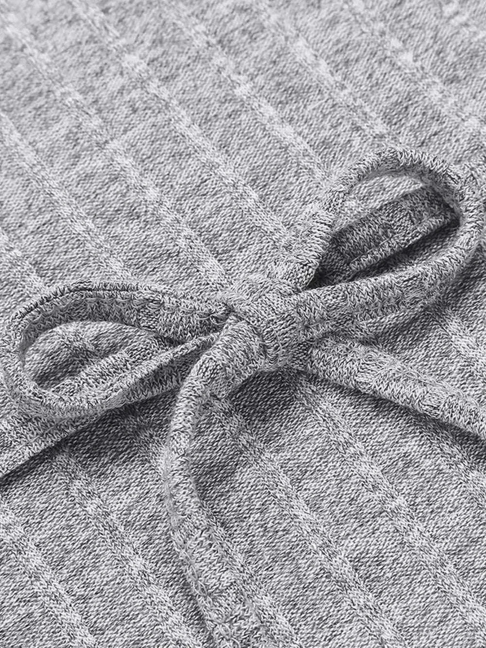 Tied Solid Lounge Nightgown with Pockets WESTCLOSET