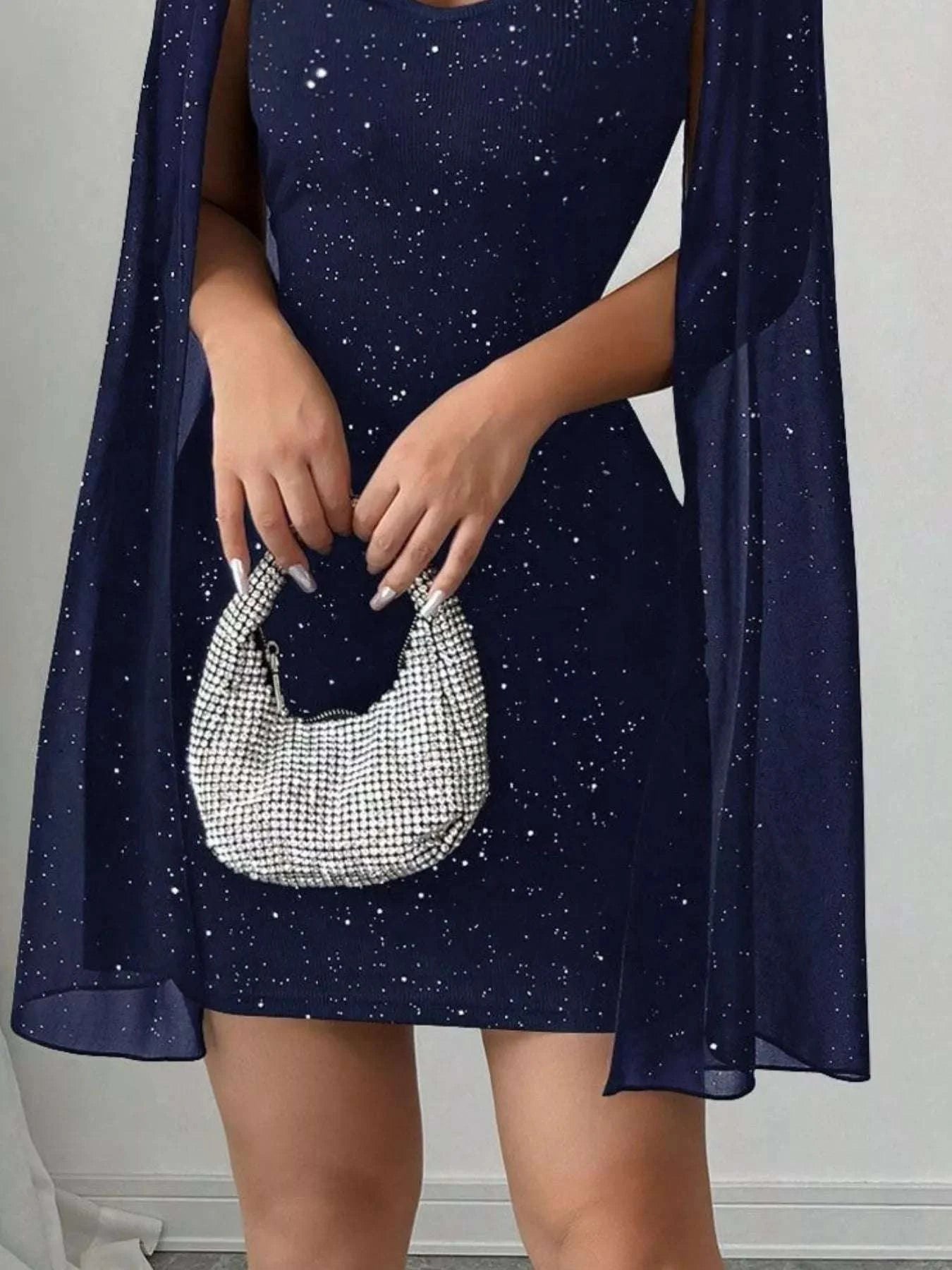 Evening party outfit women wearing bodycon mini dress