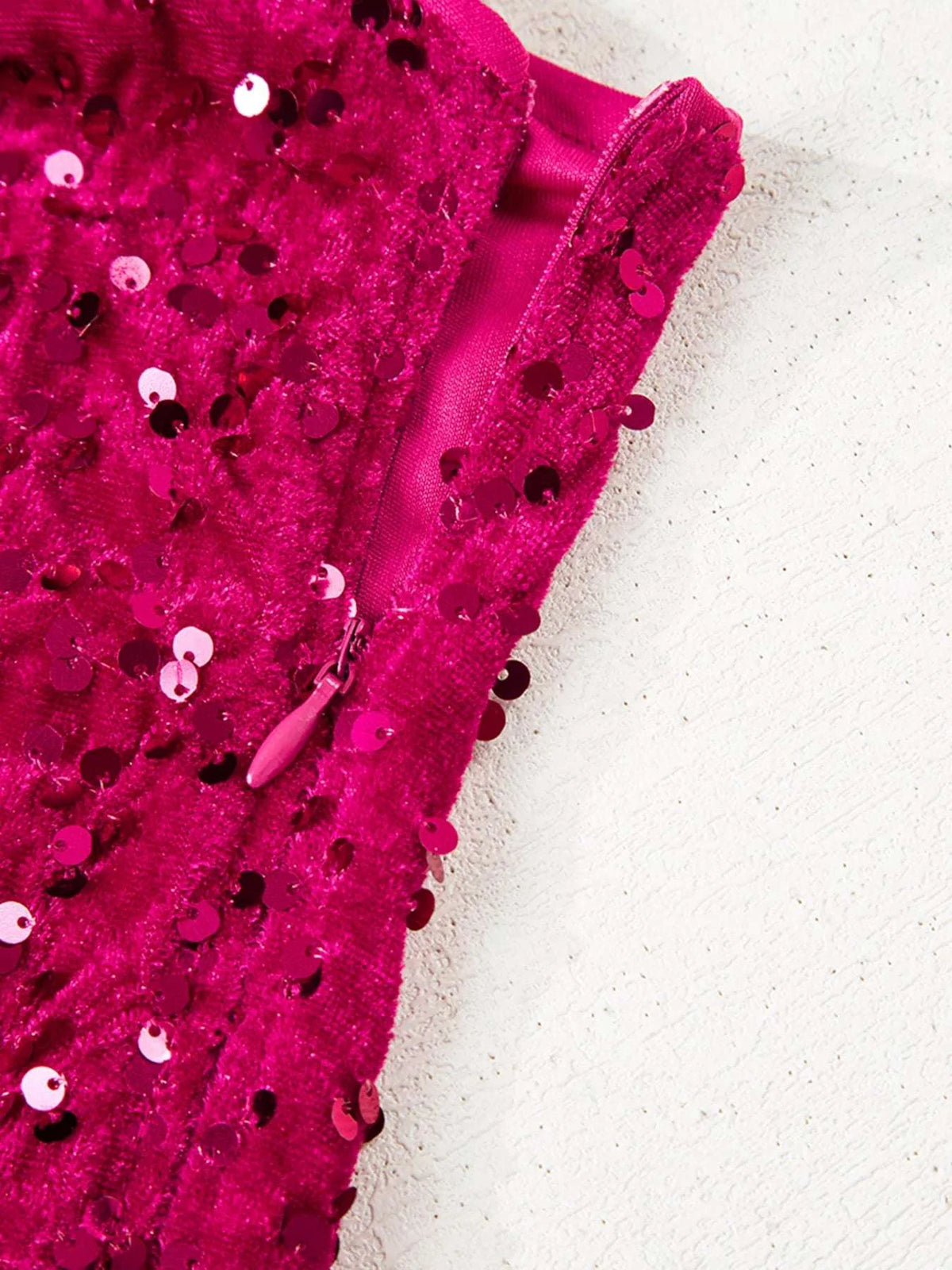 Sequin One-Shoulder Dress with High Slit WESTCLOSET