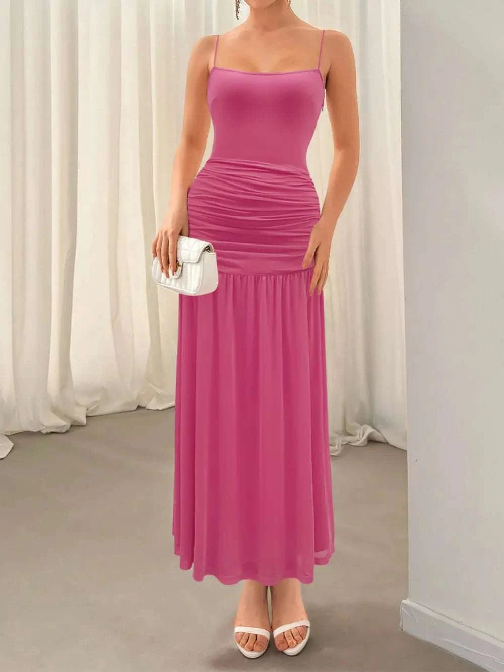 Ruched Maxi Cami Dress WESTCLOSET
