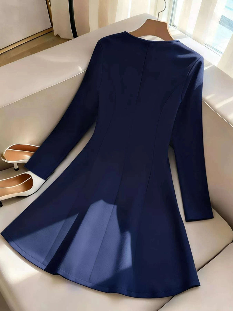 Button-Front A-Line Dress WESTCLOSET