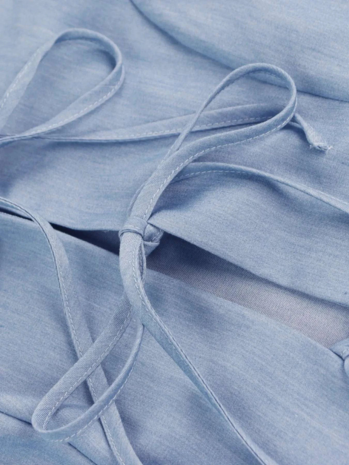 Tie Front Vest and Wide Leg Pants Set WESTCLOSET