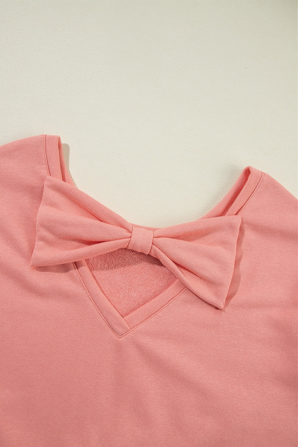 WestCloset Bow Round Neck Long Sleeve Sweatshirt 