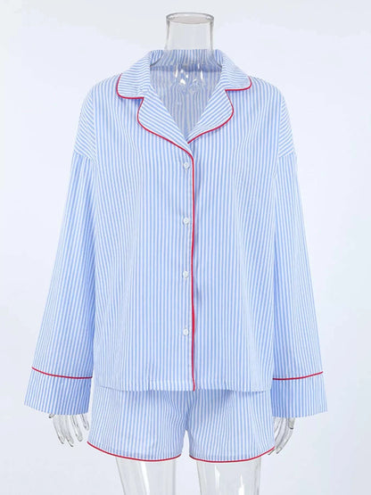 lightweight cotton lounge set for women indoor wear