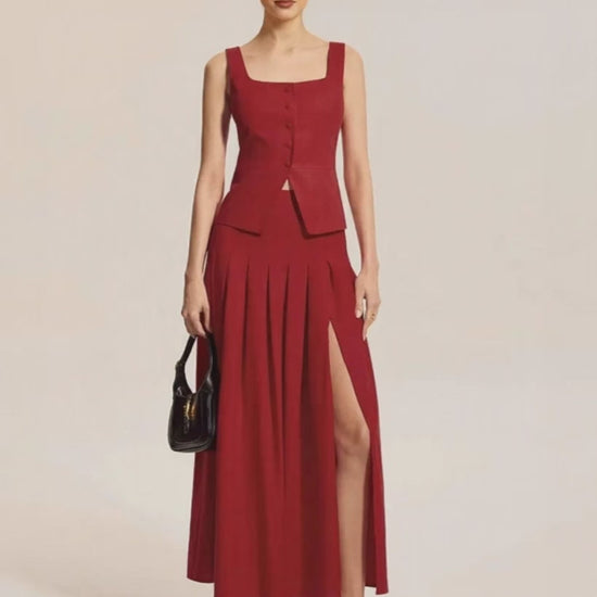 Chic burgundy co ord set for women styling inspiration