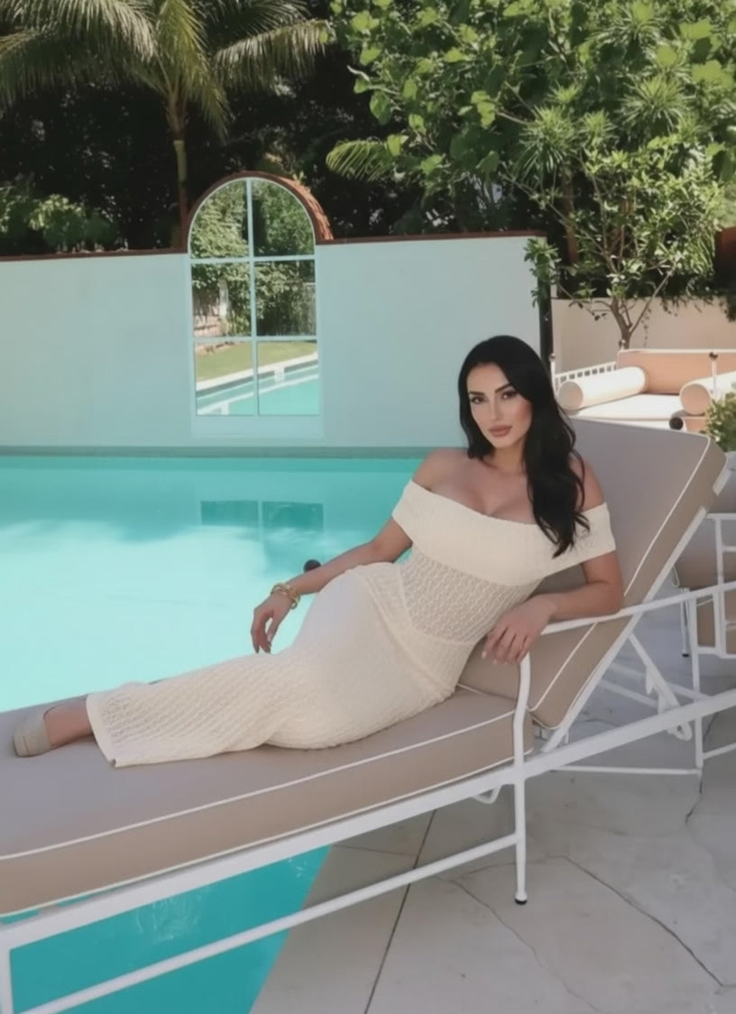 Textured maxi dress for women casual wear